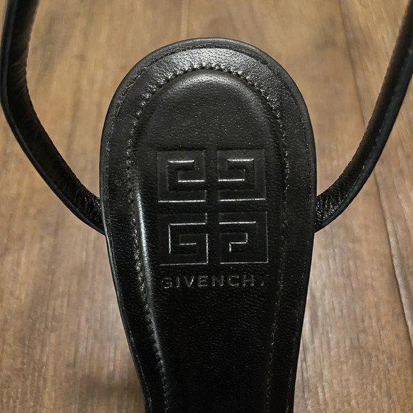 Givenchy Silver Cube Ankle Strap Round Open Toe Designer Leather Sandal Heel 37 - Picture 8 of 11